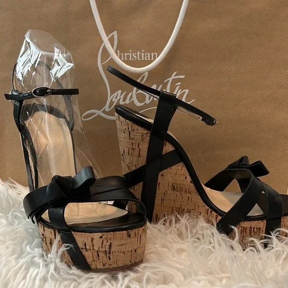 🌹Christian Louboutin Miss Cristo 140      Wedge Heel 🌹 - Picture 5 of 13